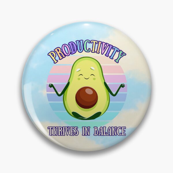 Item preview, Productivity Thrives in Balance – Cute Zen Avocado  designed and sold by MagicContOasis.