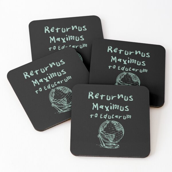 Item preview, Mint Green Globe and Humorous Latin Phrase on Charcoal Background designed and sold by SplashTastic.