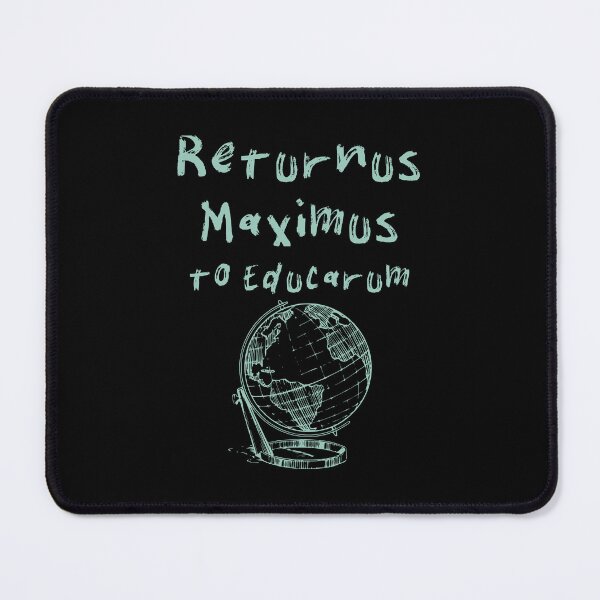 Item preview, Mint Green Globe and Humorous Latin Phrase on Charcoal Background designed and sold by SplashTastic.