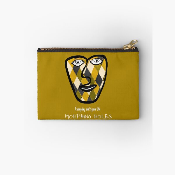 Item preview, Face with Morphing Roles - Everyday Shift your Life on Yellow Background designed and sold by MotivTrustArt.