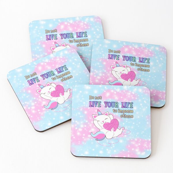 Item preview, Live Your Life for YOU – Kawaii Unicorn Cat Reminder  designed and sold by MagicContOasis.