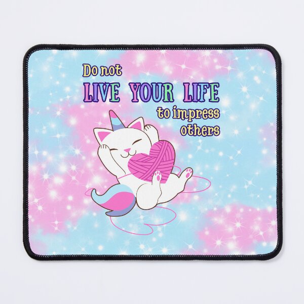 Item preview, Live Your Life for YOU – Kawaii Unicorn Cat Reminder  designed and sold by MagicContOasis.