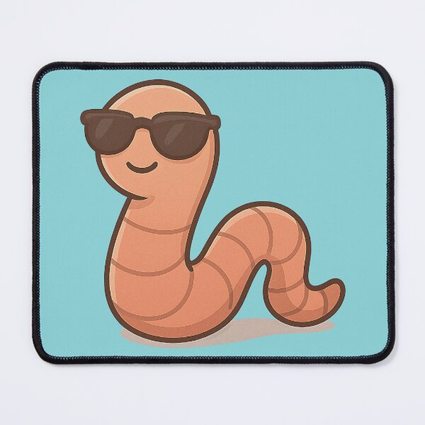 Item preview, Worm in sunglasses designed and sold by AwesomeBeyondLimits.