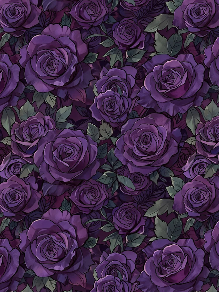 Thumbnail 4 of 4, iPhone Case, Purple Roses designed and sold by CoolPixels.