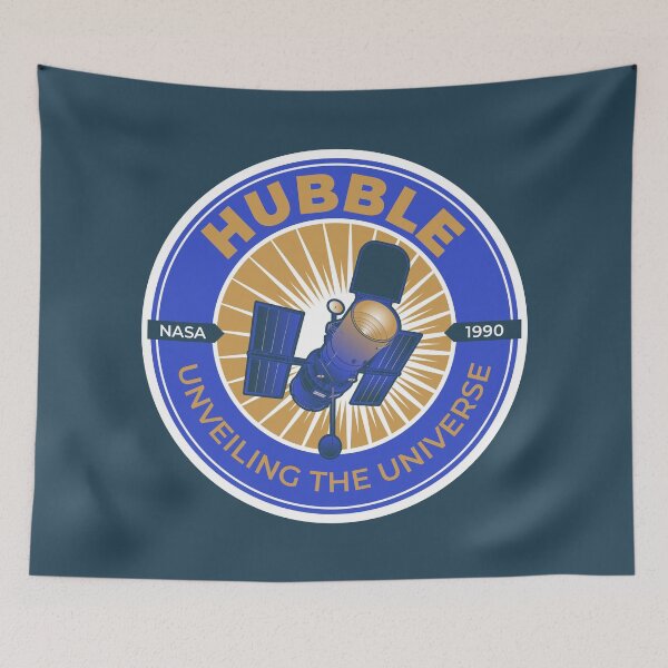 Item preview, Hubble Space Telescope. NASA 1990 Commemorative Badge designed and sold by BGALAXY.
