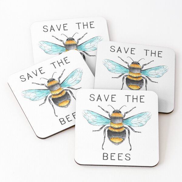 Item preview, Save The Bees Watercolor and Ink designed and sold by Farissa Designs.