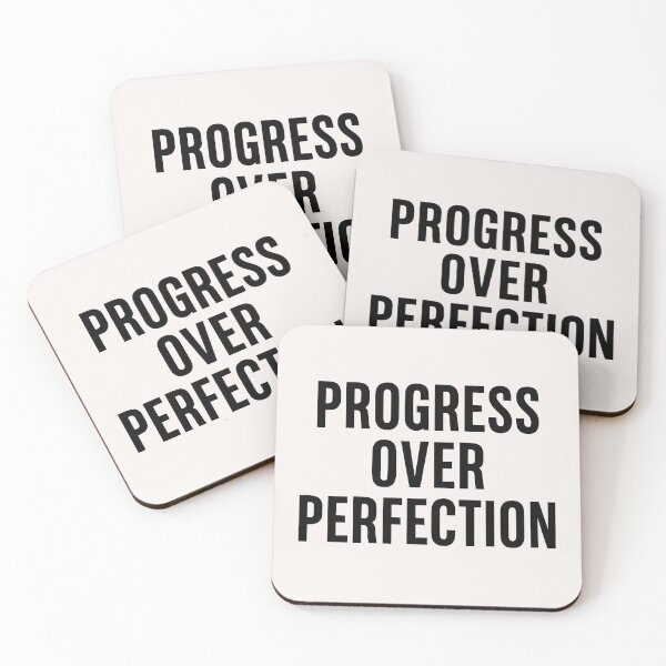 Item preview, Progress Over Perfection Motivational Print designed and sold by henamy.