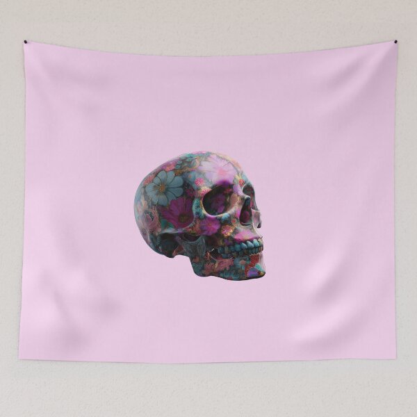 Item preview, Psychedelic Floral Skull, Modern Art designed and sold by VectiveLab.