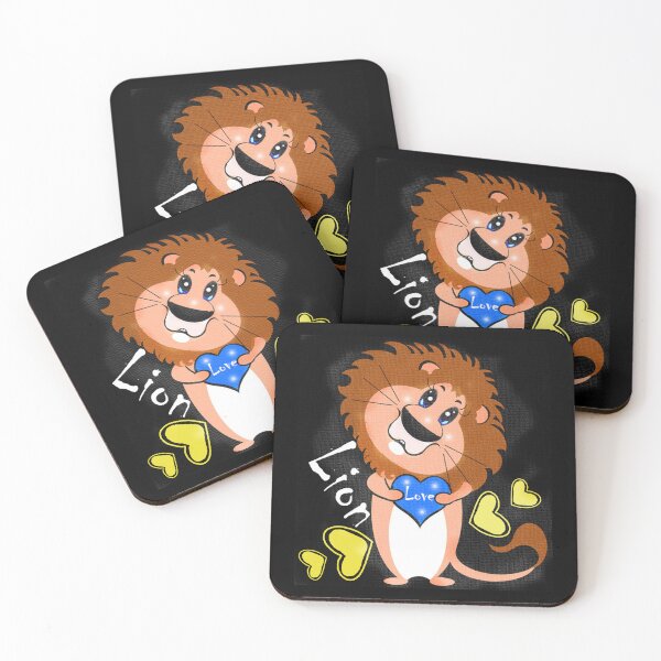 Item preview, Cute Lion holding heart  designed and sold by Shirley cute art .