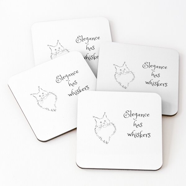 Item preview, Elegance Has Whiskers – Classy Cat Line Art designed and sold by Honey & Sarcasm .