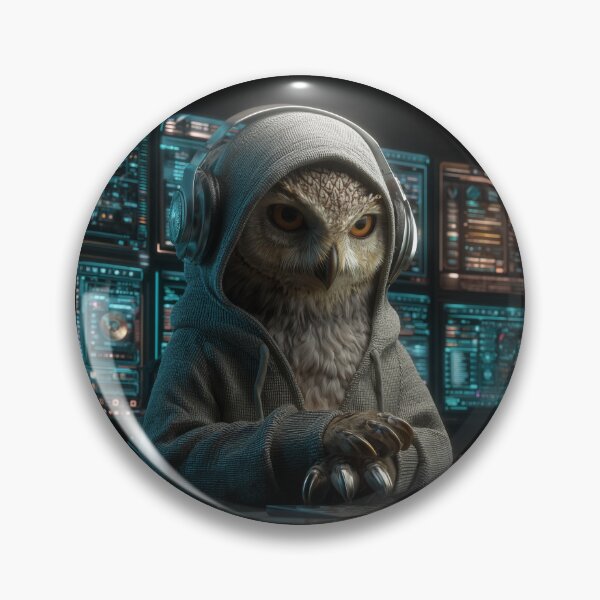 Item preview, Wise Hacker Owl, Programmer Gift designed and sold by VectiveLab.
