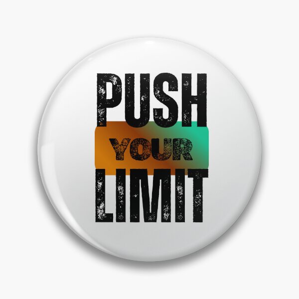 Item preview, Push Your Limit – Motivational Fitness Quote – Gradient Grunge Typography Design designed and sold by MP-GRAPHIXS.