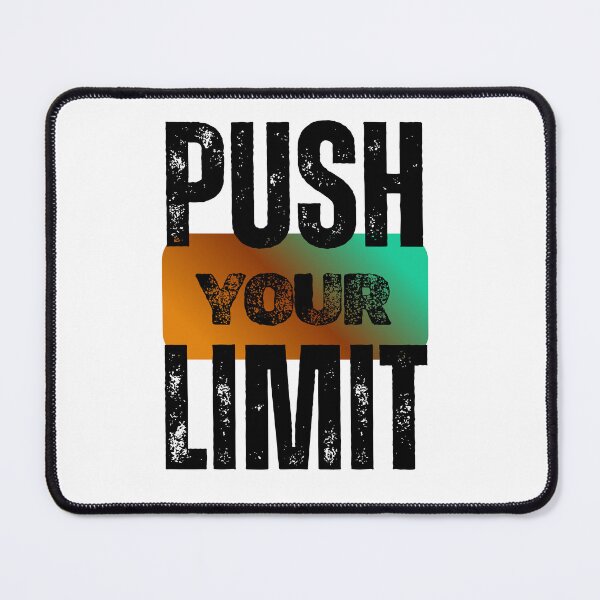 Item preview, Push Your Limit – Motivational Fitness Quote – Gradient Grunge Typography Design designed and sold by MP-GRAPHIXS.