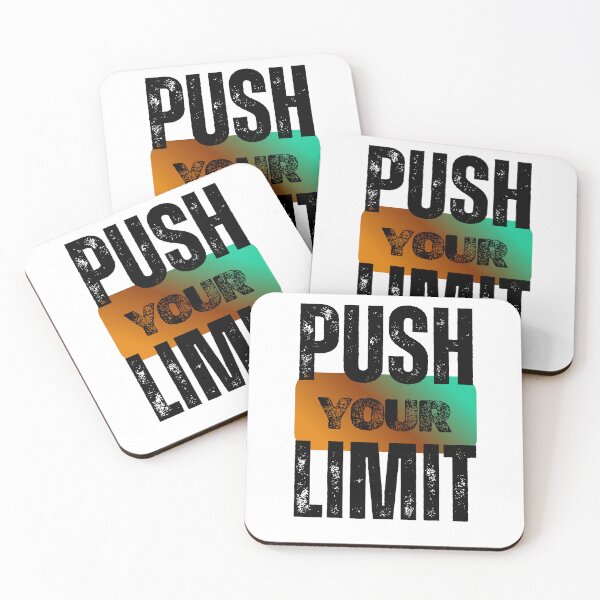 Item preview, Push Your Limit – Motivational Fitness Quote – Gradient Grunge Typography Design designed and sold by MP-GRAPHIXS.