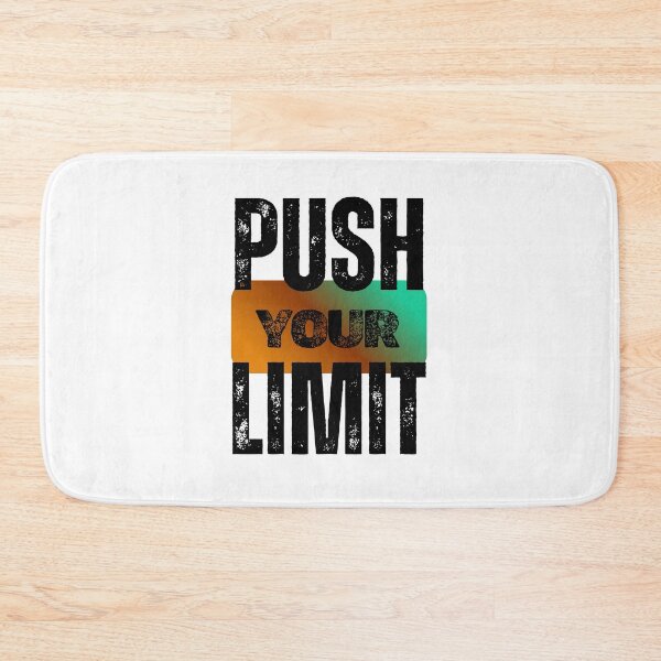 Item preview, Push Your Limit – Motivational Fitness Quote – Gradient Grunge Typography Design designed and sold by MP-GRAPHIXS.