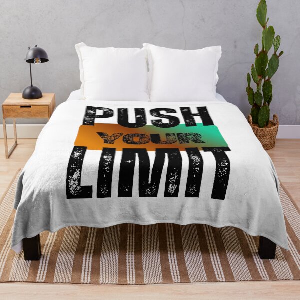 Item preview, Push Your Limit – Motivational Fitness Quote – Gradient Grunge Typography Design designed and sold by MP-GRAPHIXS.
