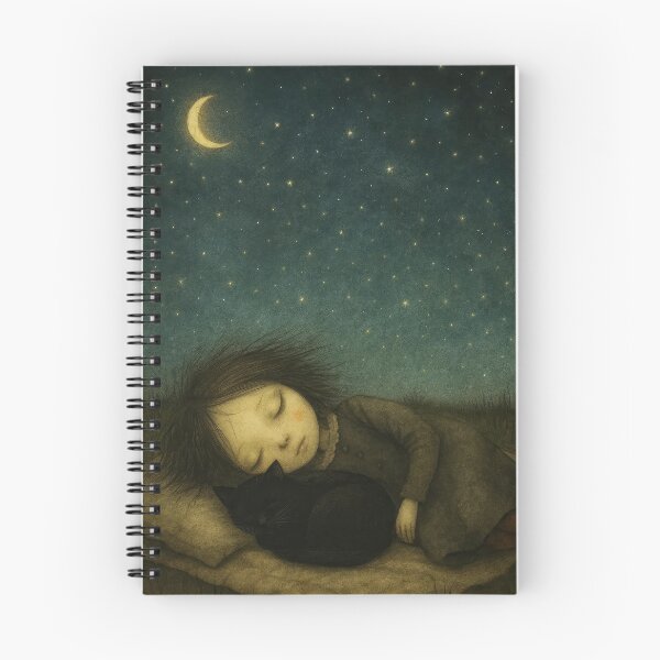 Item preview, Serena and Her Cat: A Night of Tranquil Magic designed and sold by GlowFable.