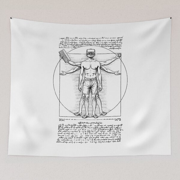 Item preview, Gamer Gaming Vitruvian Man Leonardo Da Vinci Vintage Game designed and sold by GrandeDuc.