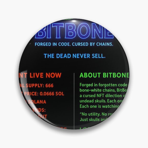 Item preview, BIT-BONE designed and sold by KRYPTO-KHAT.