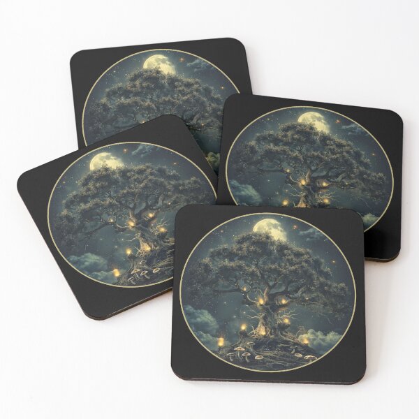 Item preview, Moonlit Tree of Enchantment – Mystical Forest Magic designed and sold by Zodilite.