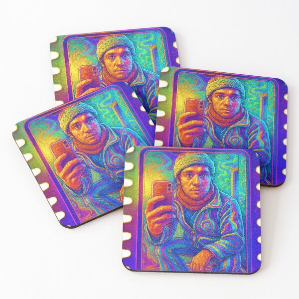 Item preview, Self-Portrait in Psychedelic Stripes designed and sold by SmashedApples.