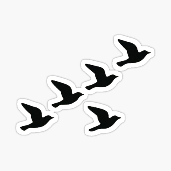 Item preview, Minimalist Flying Bird Silhouettes – Freedom Design designed and sold by WornUp.