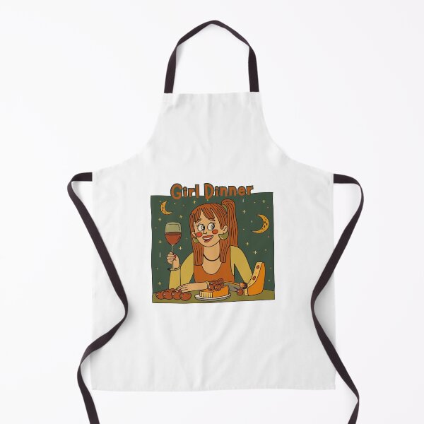 Item preview, Girl Dinner - Fun Retro Cartoon Art of Wine, Cheese & Grapes | Aesthetic Food Illustration designed and sold by NADARTDOM.