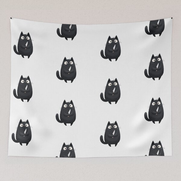Item preview, Funny Black Cat with Knife Meme designed and sold by VectiveLab.