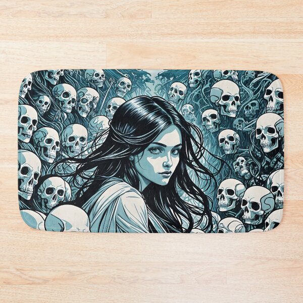 Item preview, Girl and Skulls Illustration designed and sold by Erlin Rudho.