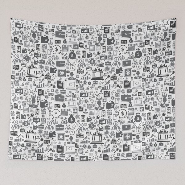 Item preview, Finance Icons Pattern – Minimalist Business Seamless Design designed and sold by NorthernMan10.