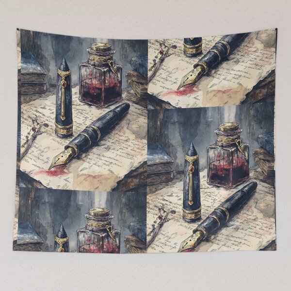 Item preview, Vintage Dark Academia Fountain Pen designed and sold by bapupa.