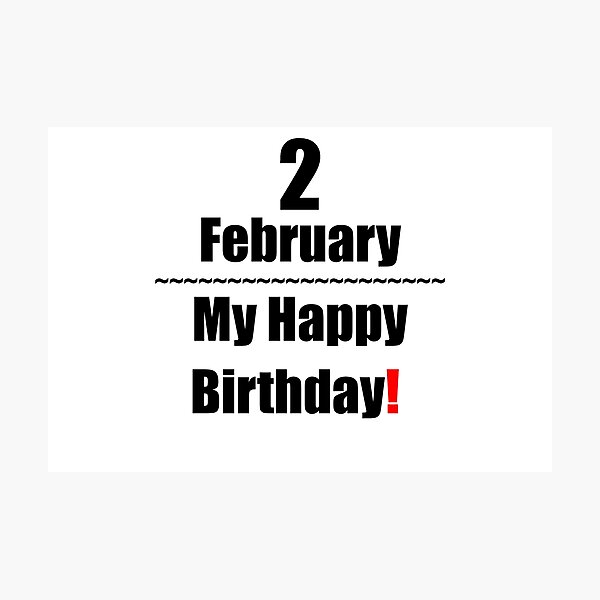 Item preview, 2 February Birthday designed and sold by ariksworld.