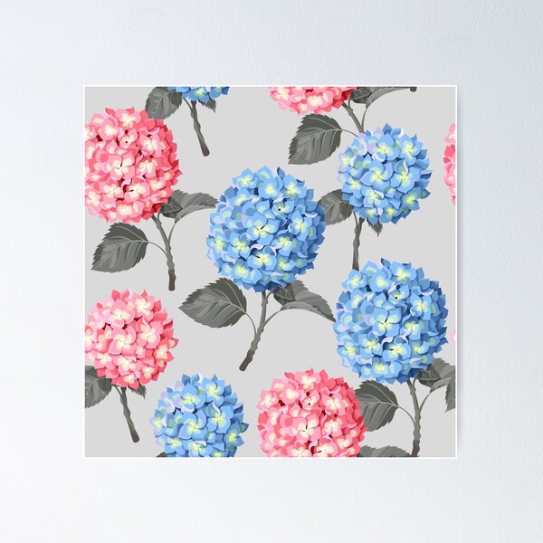 Item preview, Pink & Blue Summer Hydrangeas  designed and sold by newburyboutique.