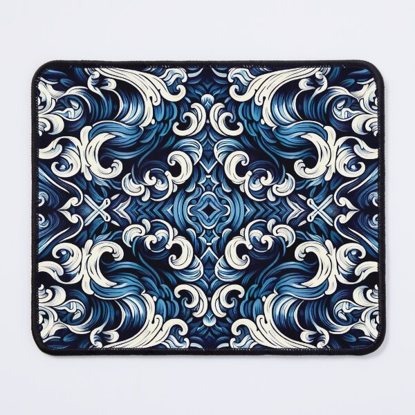 Item preview, Abstract Symmetrical Ocean Wave Mandala designed and sold by OXARO.