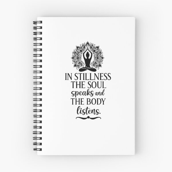 Item preview, In Stillness The Soul Speaks – Yoga & Meditation Quote Design designed and sold by DaringDesigns19.