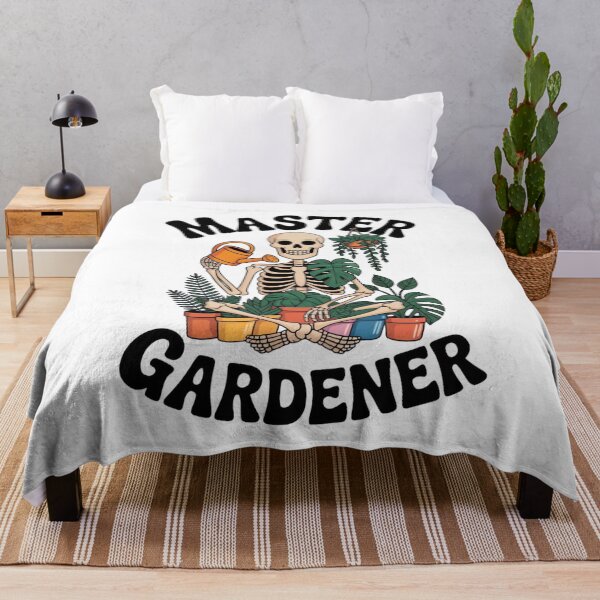 Item preview, Master Gardener – Whimsical Skeleton with Houseplants Retro Botanical designed and sold by ARTReMi.