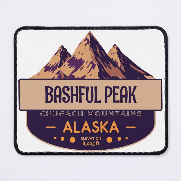Item preview, Bashful Peak, Chugach Mountains, Alaska, Mountain Badge designed and sold by Wanderful-roads.