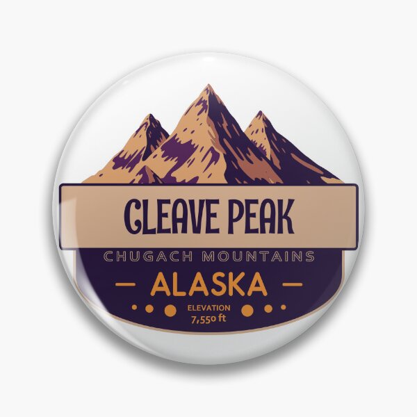 Item preview, Cleave Peak, Chugach Mountains, Alaska, Mountain Badge designed and sold by Wanderful-roads.
