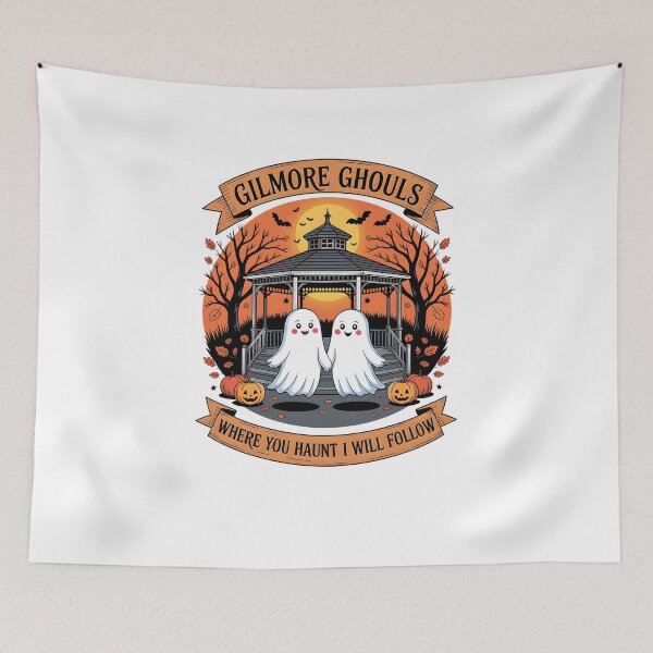 Item preview, Gilmore Ghouls – Cute Halloween Ghosts Where You Haunt I Will Follow designed and sold by MissRasheedHam.