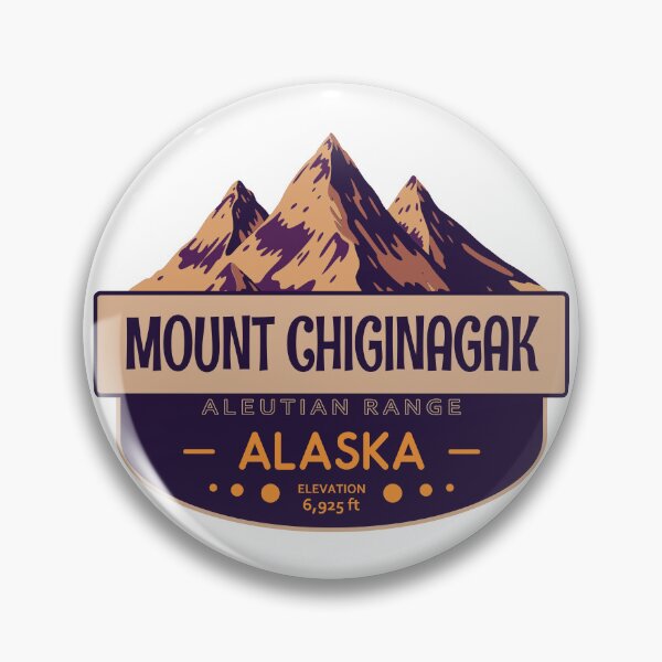 Item preview, Mount Chiginagak, Aleutian Range, Alaska, Mountain Badge designed and sold by Wanderful-roads.