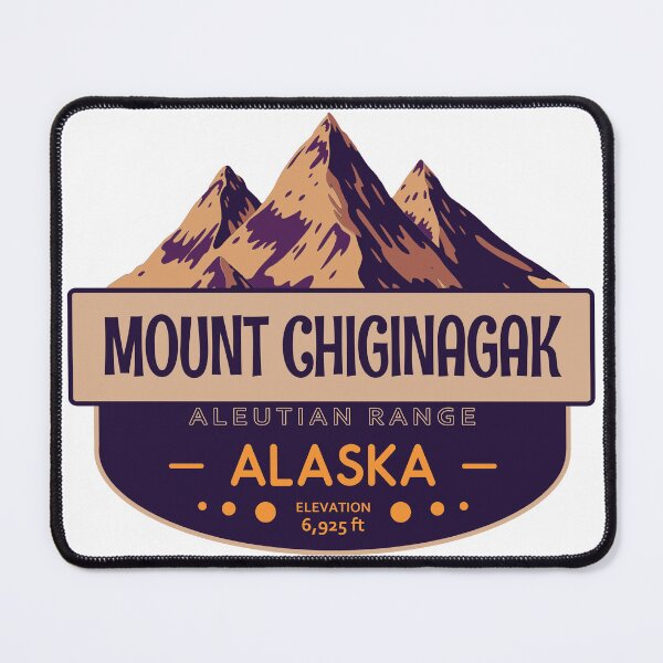 Item preview, Mount Chiginagak, Aleutian Range, Alaska, Mountain Badge designed and sold by Wanderful-roads.