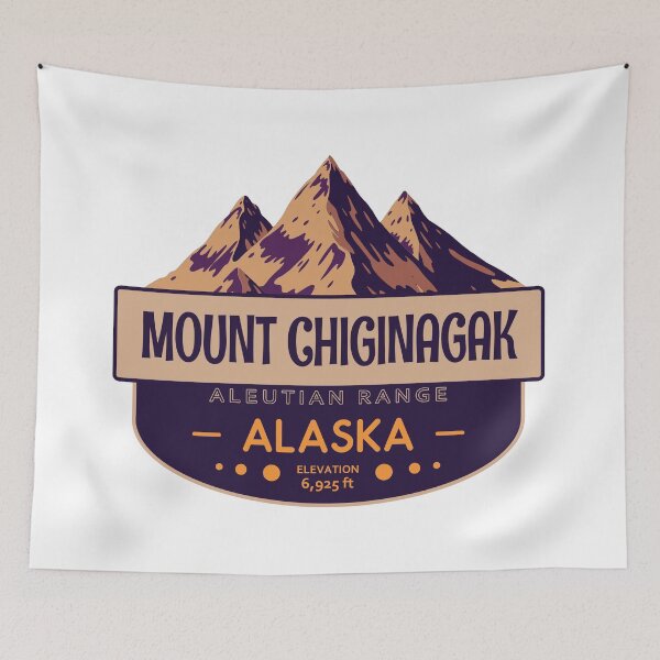 Item preview, Mount Chiginagak, Aleutian Range, Alaska, Mountain Badge designed and sold by Wanderful-roads.