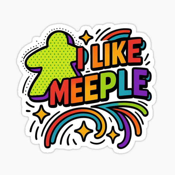 Item preview, I like Meeple - Unisex T-shirt for board gamers - Popart designed and sold by Meepleart.