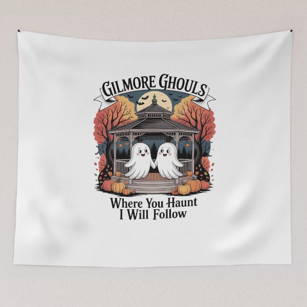 Item preview, Gilmore Ghouls – Cute Halloween Ghosts Where You Haunt I Will Follow designed and sold by MissRasheedHam.