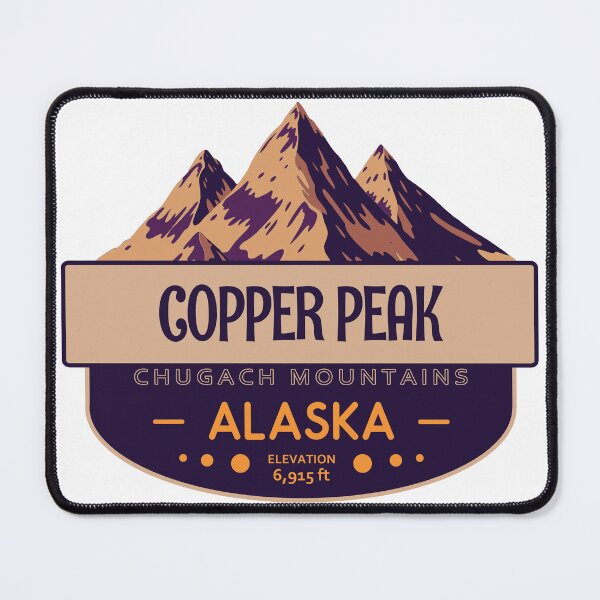 Item preview, Copper Peak, Chugach Mountains, Alaska, Mountain Badge designed and sold by Wanderful-roads.