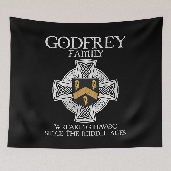 Item preview, Godfrey Family Crest – Medieval Heritage Emblem for Ancestry Lovers & Vintage Style Fans designed and sold by 9X FR.