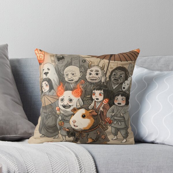 Item preview, Guinea Pig in the Night Parade of 100 Yokai – Japanese Folklore Art designed and sold by Simple_Lines2025.