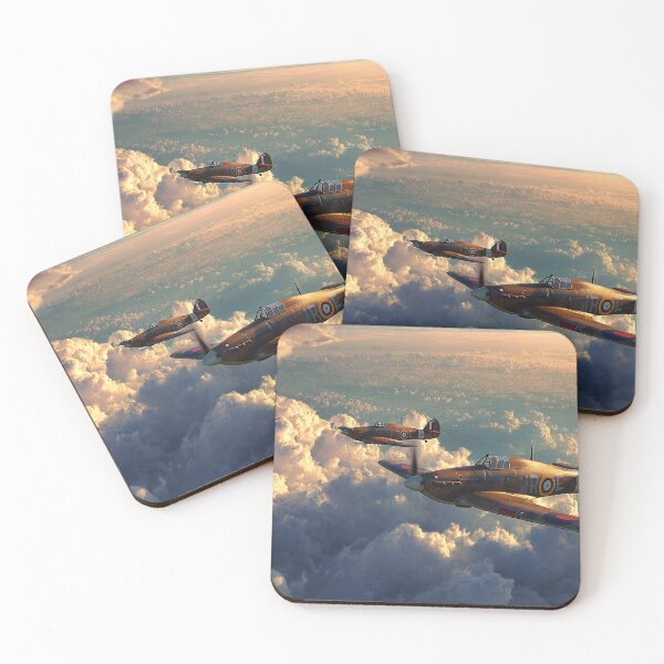 Item preview, RAF Hurricane Formation In Battle Formation designed and sold by Skyframe Aviation.