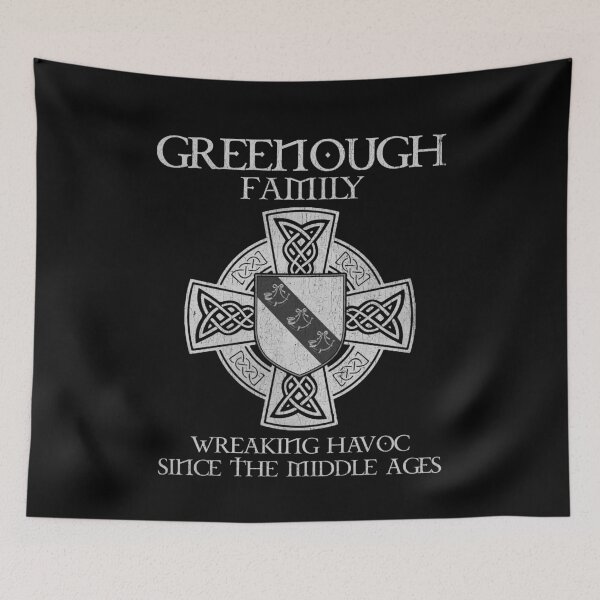 Item preview, Greenough Family Crest – Medieval Heritage Emblem for Ancestry Lovers & Vintage Style Fans designed and sold by 9X FR.
