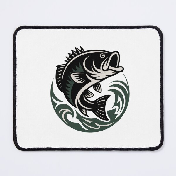 Item preview, Black Bass Jumping – Freshwater Sport Fishing Art designed and sold by FusiTink.
